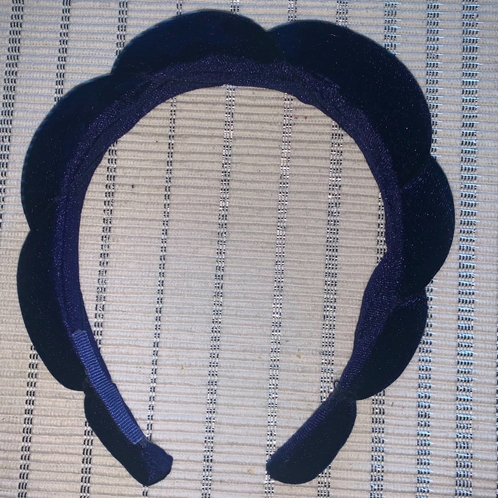 Velvet headband new without tags Navy blue